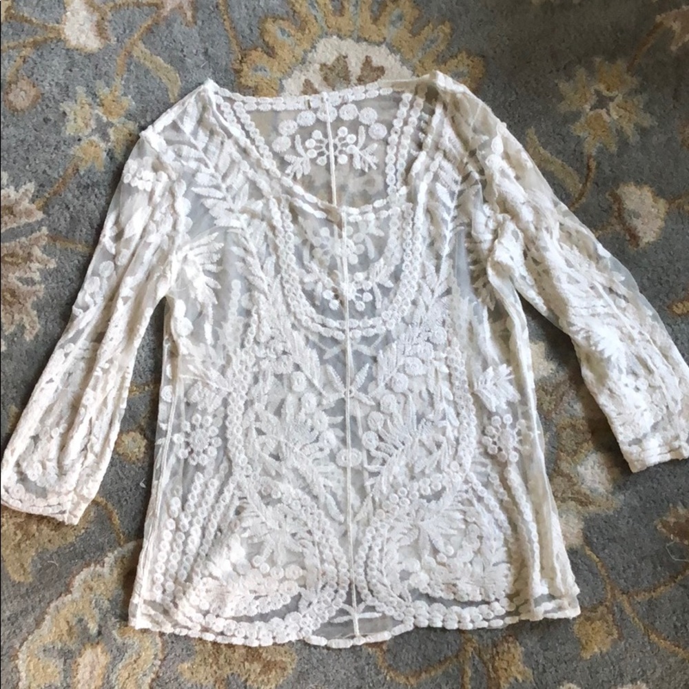 Sheer lace top